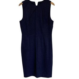 Banana Republic Womens Sheath Dress Size 12 Navy Tweed Sleeveless‎ Career